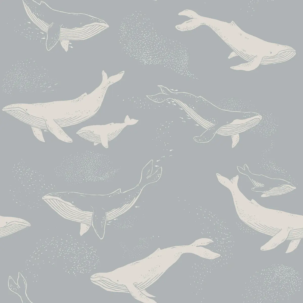 Tapet Newbie Wallpaper II Whales 6942