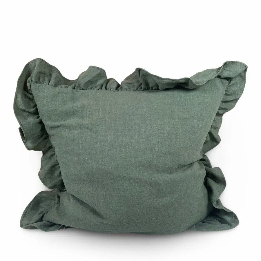Kuddfodral Flounce Grön, 45x45cm