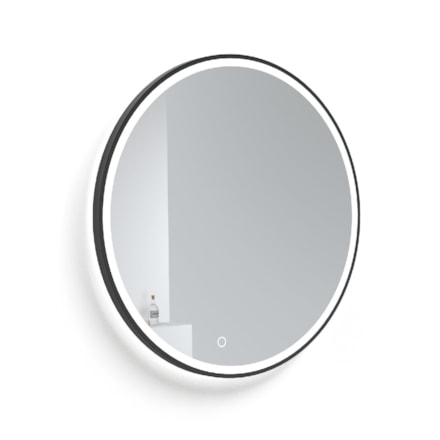 Spegel med belysning Round Black