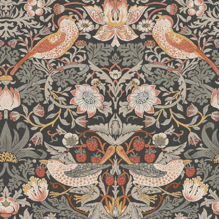 Tapet Laura Ashley Vol. 3 Strawberry Thief Charcoal 124230