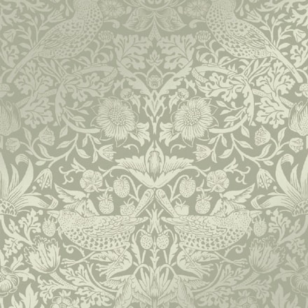 Tapet Laura Ashley Vol. 3 Strawberry Thief Fibrous Sage 124237
