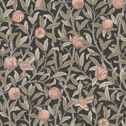 Tapet Laura Ashley Vol. 3 Bird & Pomegranate Charcoal 124258