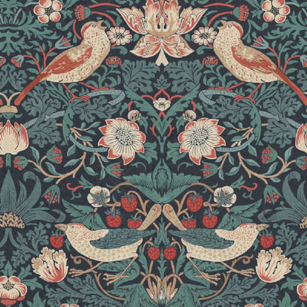 Tapet Laura Ashley Vol. 3 Strawberry Thief Deep Blue 124231