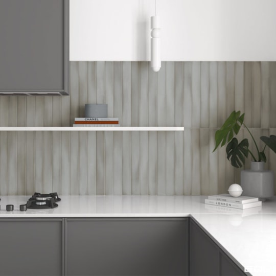 Kakel Massimo Skylon Grey Grå, 5x40cm, Matt