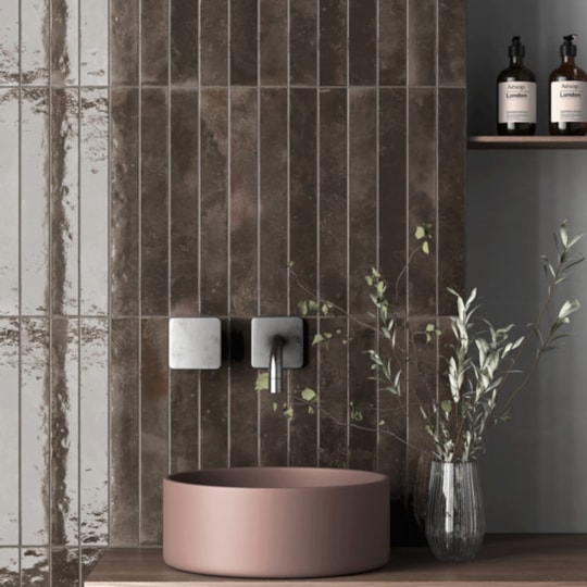 Kakel Bali Black Hat Svart, 5x40cm, Blank