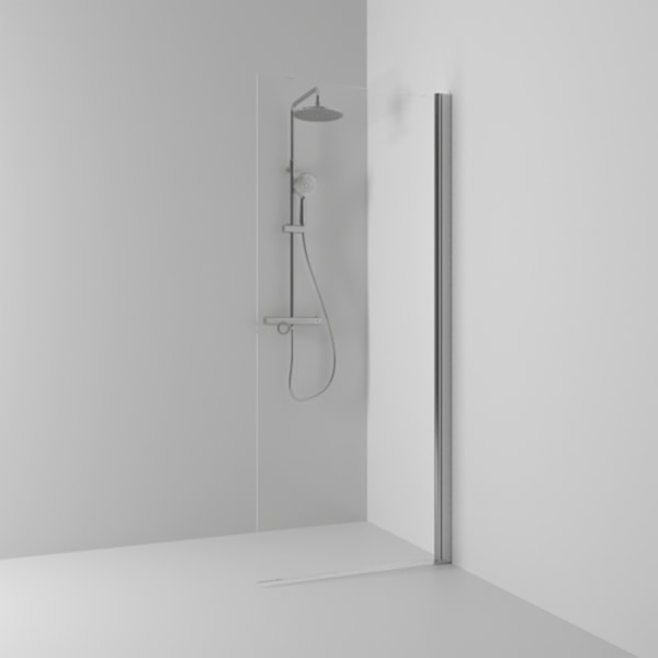 Duschdörr Skoga Blank, Krom, 80cm, Klarglas