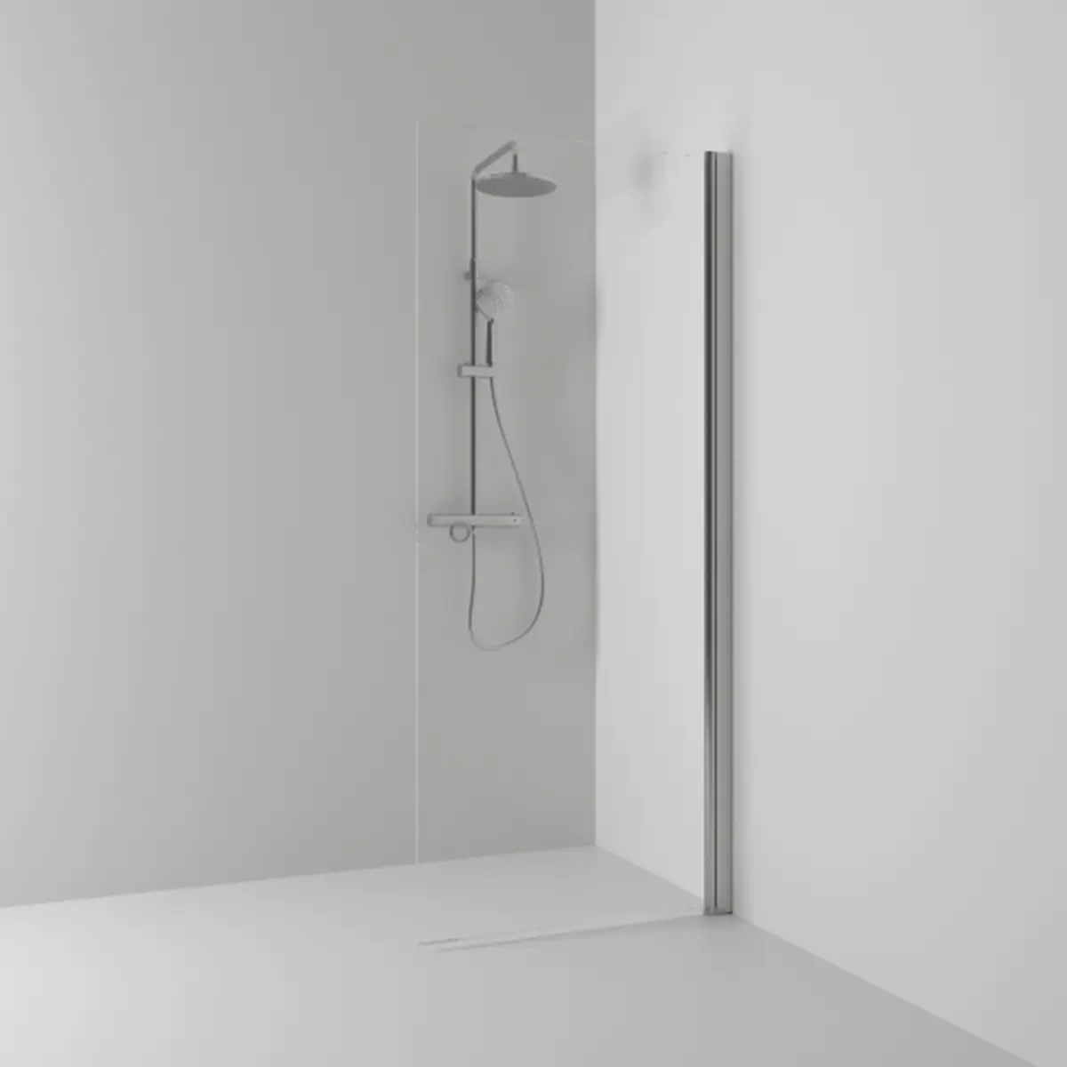 Duschdörr Skoga Blank, Krom, 90cm, Klarglas