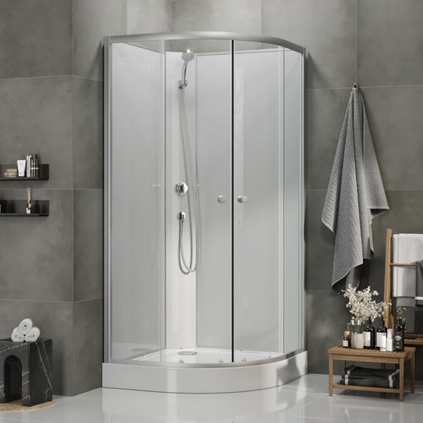 Duschkabin Austin Satin Matt, 90x90x195cm, Klarglas