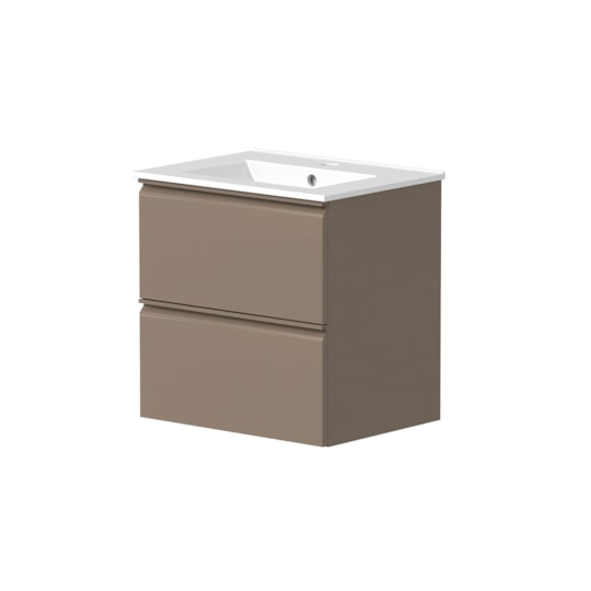 Badrumsmöbel Cosmos 50cm, Matt, Brun, Slät
