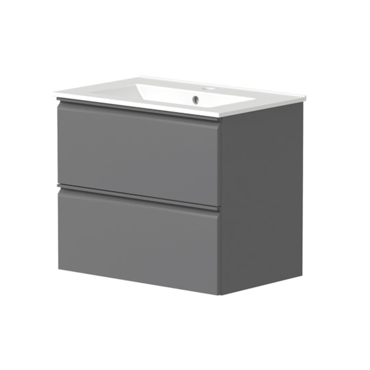 Badrumsmöbel Cosmos 60cm, Matt, Grå, Slät