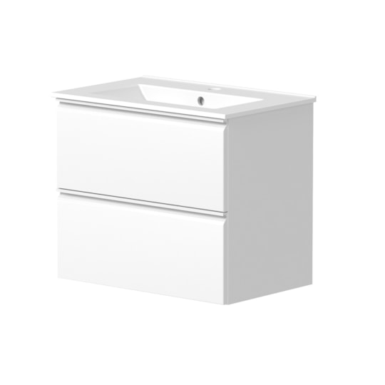 Badrumsmöbel Cosmos 60cm, Matt, Vit, Slät