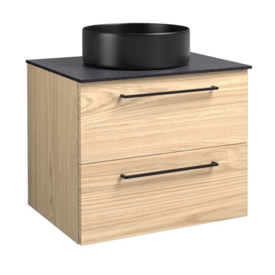 Badrumsmöbel Joy 60cm, Matt, Ljus Ek, Slät, Ovanpåliggande