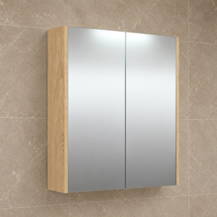 Spegelskåp 60x65cm, Light Oak