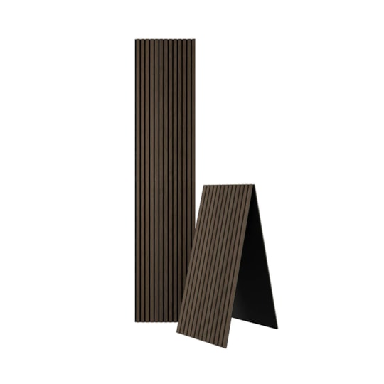 Akustikpanel Vasalund 2400x520x18mm (1200mmx2st), Valnöt, Vikbar