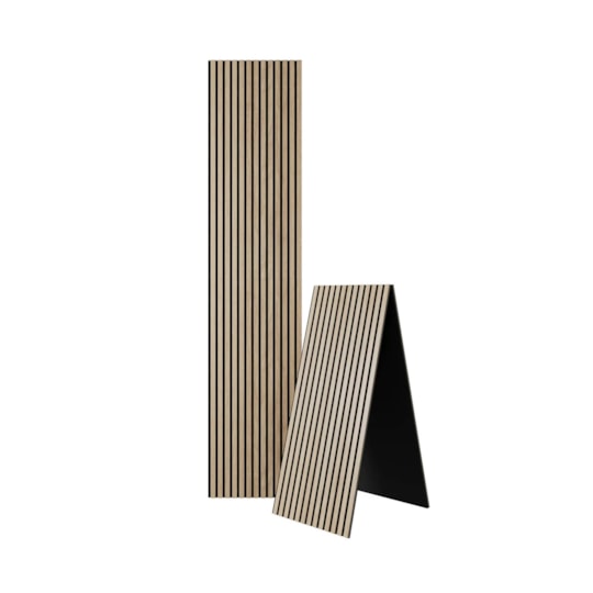 Akustikpanel Vasalund 2400x520x18mm (1200mmx2st), Ek, Vikbar