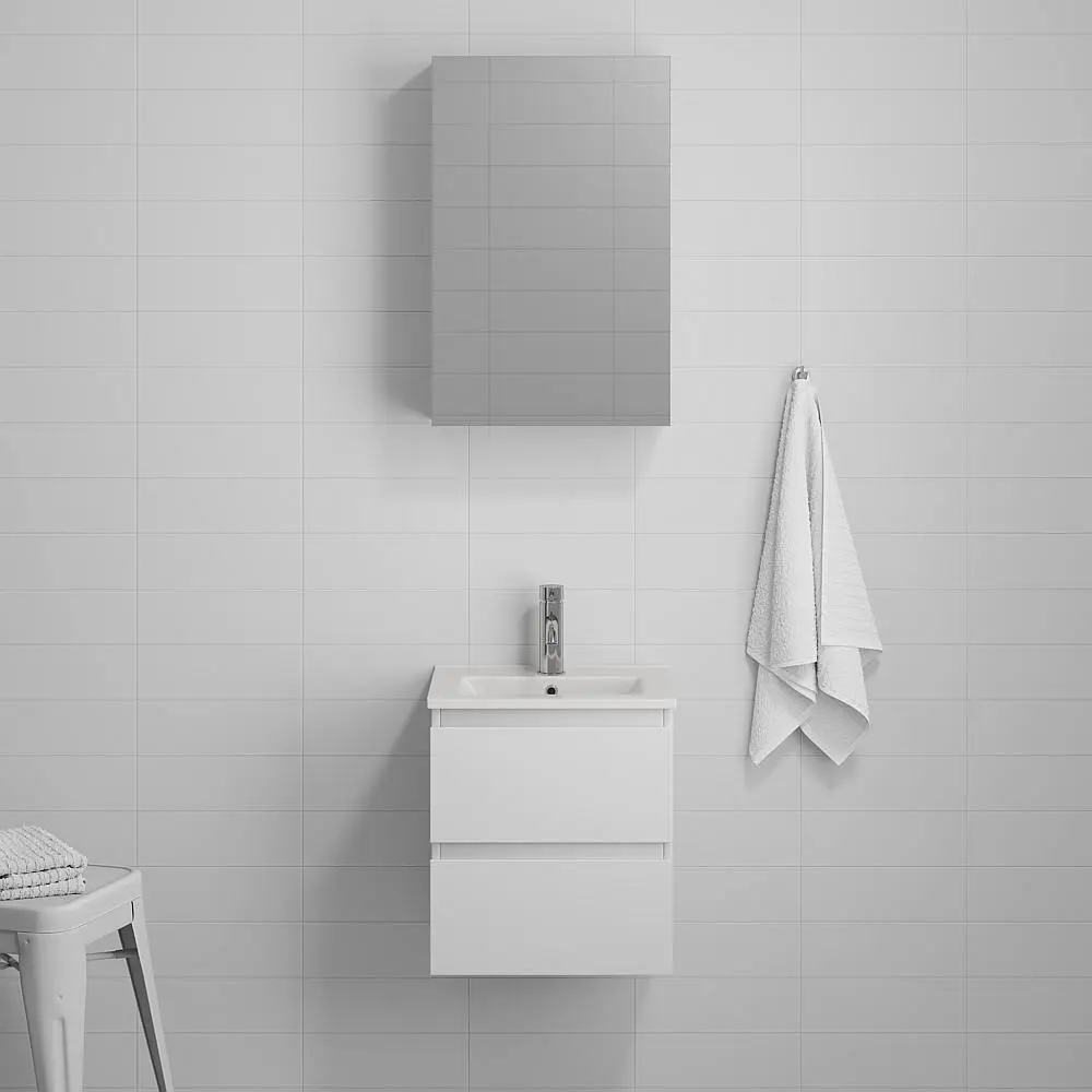 Badrumsmöbelpaket Smedsby 40cm, Matt, Vit