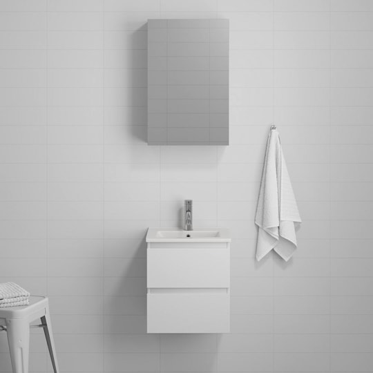 Badrumsmöbelpaket Smedsby 40cm, Matt, Vit