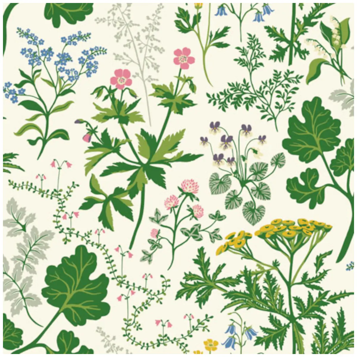 Tapet Linnea Lillian Vit 428-01