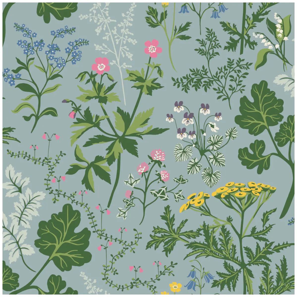 Tapet Linnea Lillian Blå 428-02