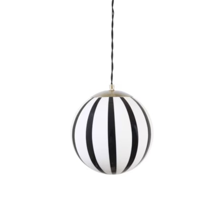Taklampa Alba Opal Liten, E27, Svart & Vit, 21x23cm