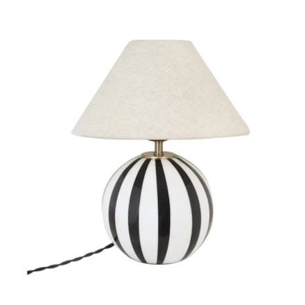 Bordslampa Alba Opal E27, Svart & Vit, 17x23.5cm