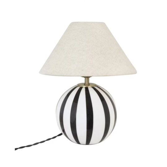 Bordslampa Alba Opal E27, Svart & Vit, 17x23.5cm