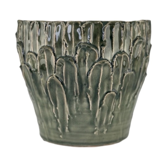 Kruka Leaf L 20x17.5cm, Grön