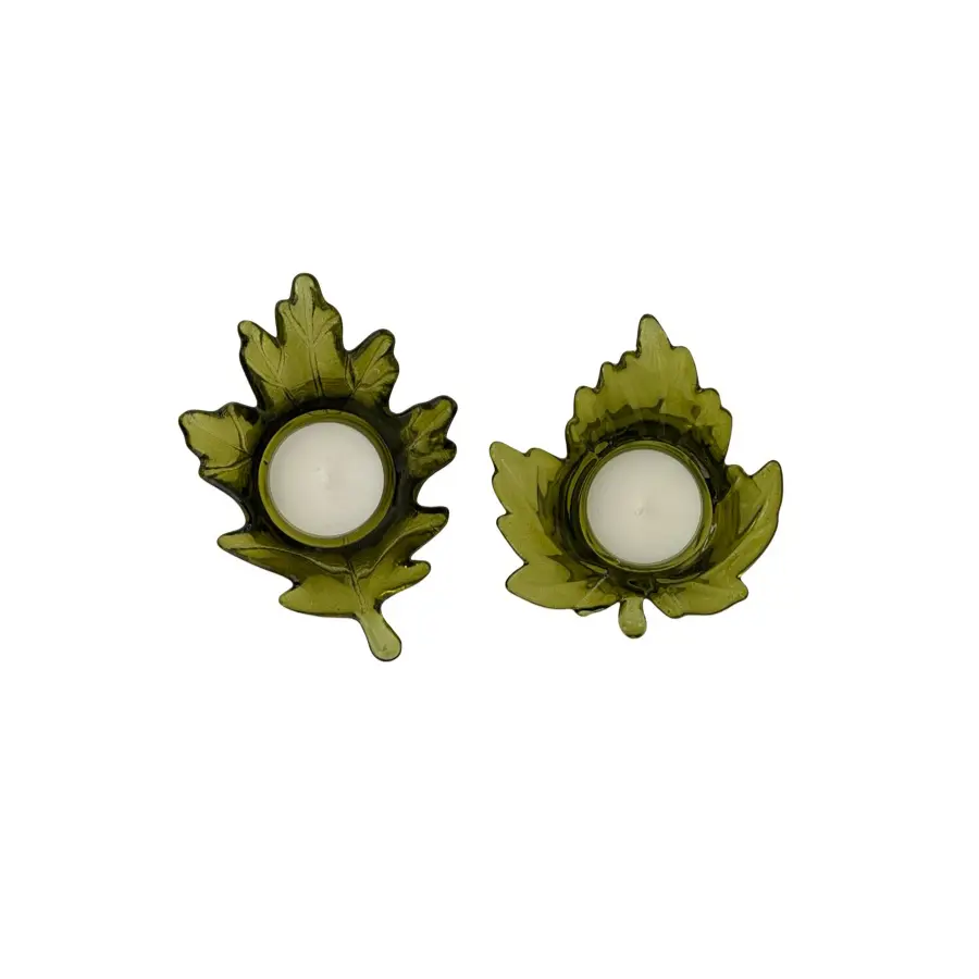 Ljuslykta Leaf Glas, Grön