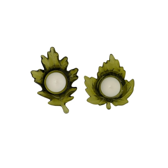 Ljuslykta Leaf Glas, Grön