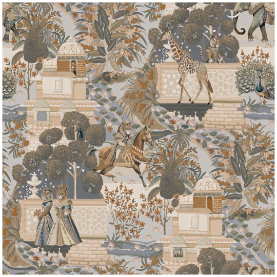 Tapet Journey to the East Jal Mahal Navy/orange 91801