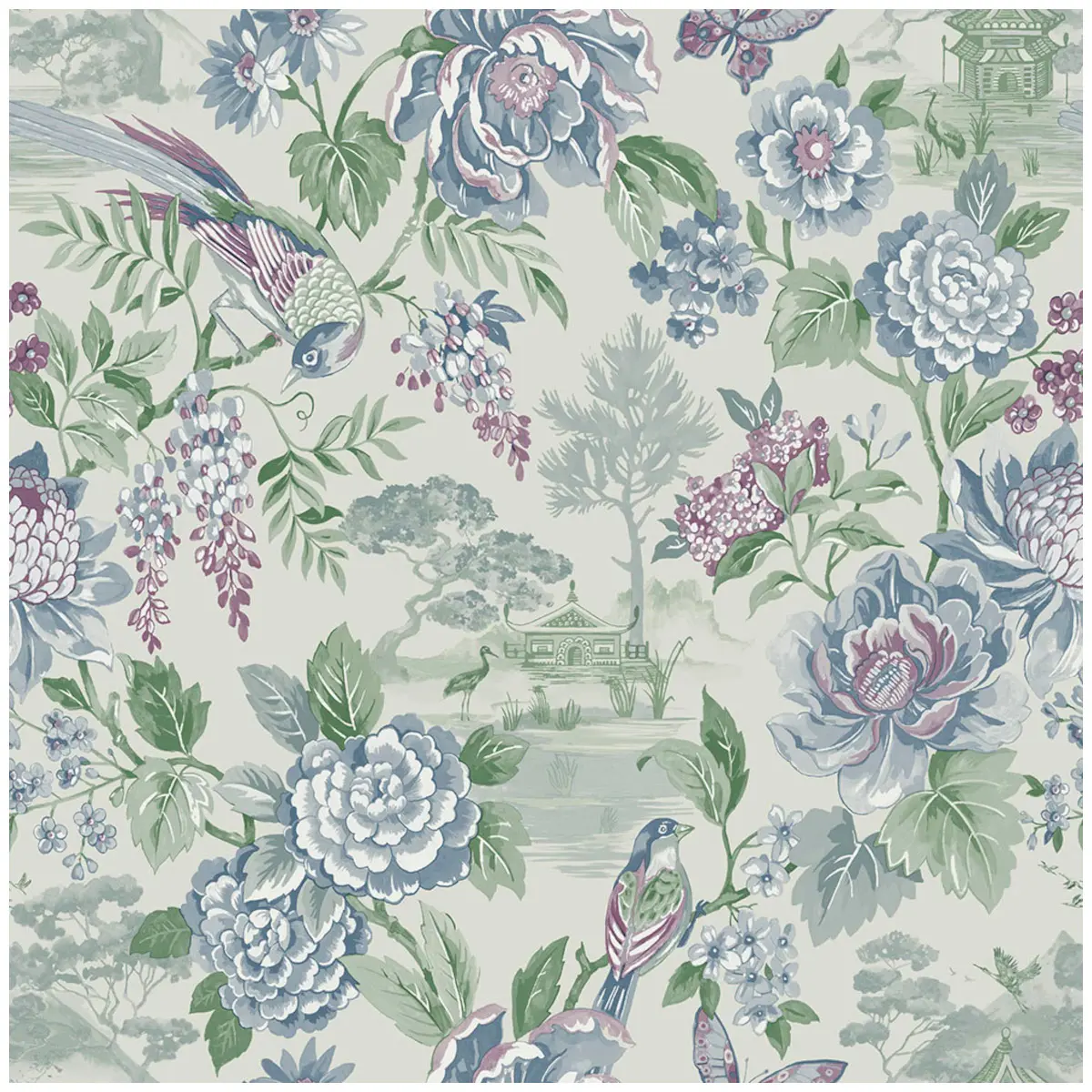 Tapet Journey to the East Hana Blue 91832