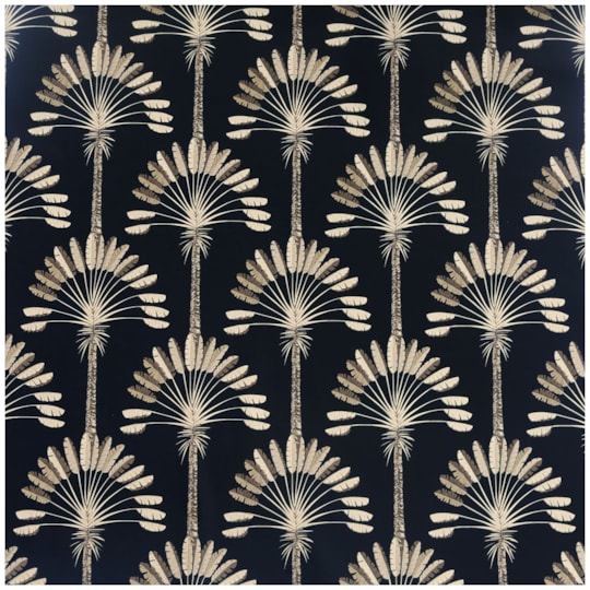 Tapet Fantasia III Palm Palace Black & Gold 921702