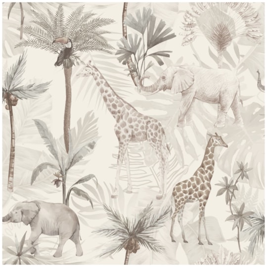 Tapet Fantasia III Serengeti Animals Neutral 923703
