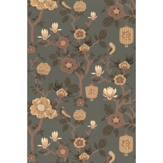 Tapet Tokyo Tea Moonlight Pine Green Blue