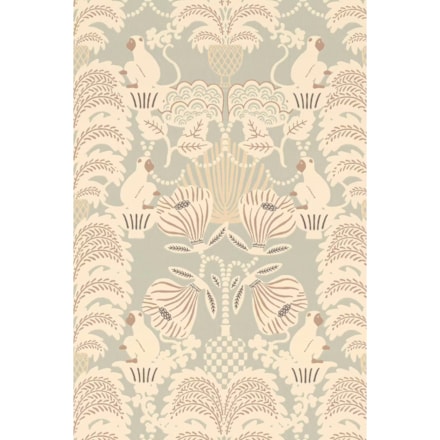 Tapet Hello Monkey Pale Sage Green