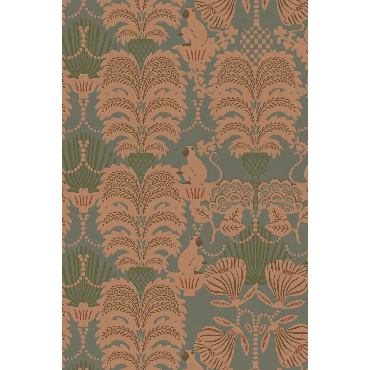 Tapet Hello Monkey Rosemary Green