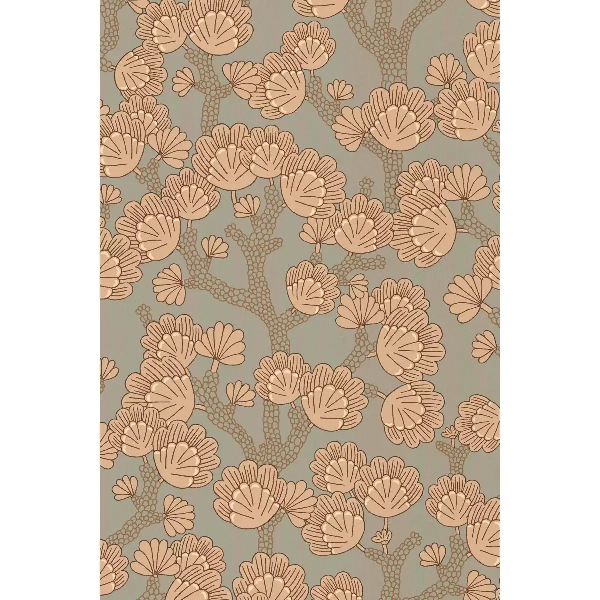 Tapet Beachy Breeze Bay Tree Green