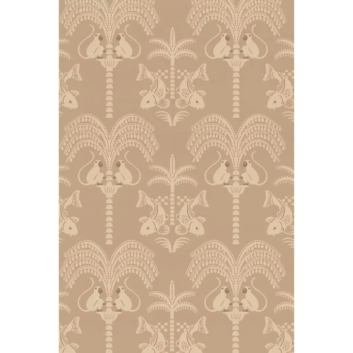 Tapet Sunset Gold Caramel Brown