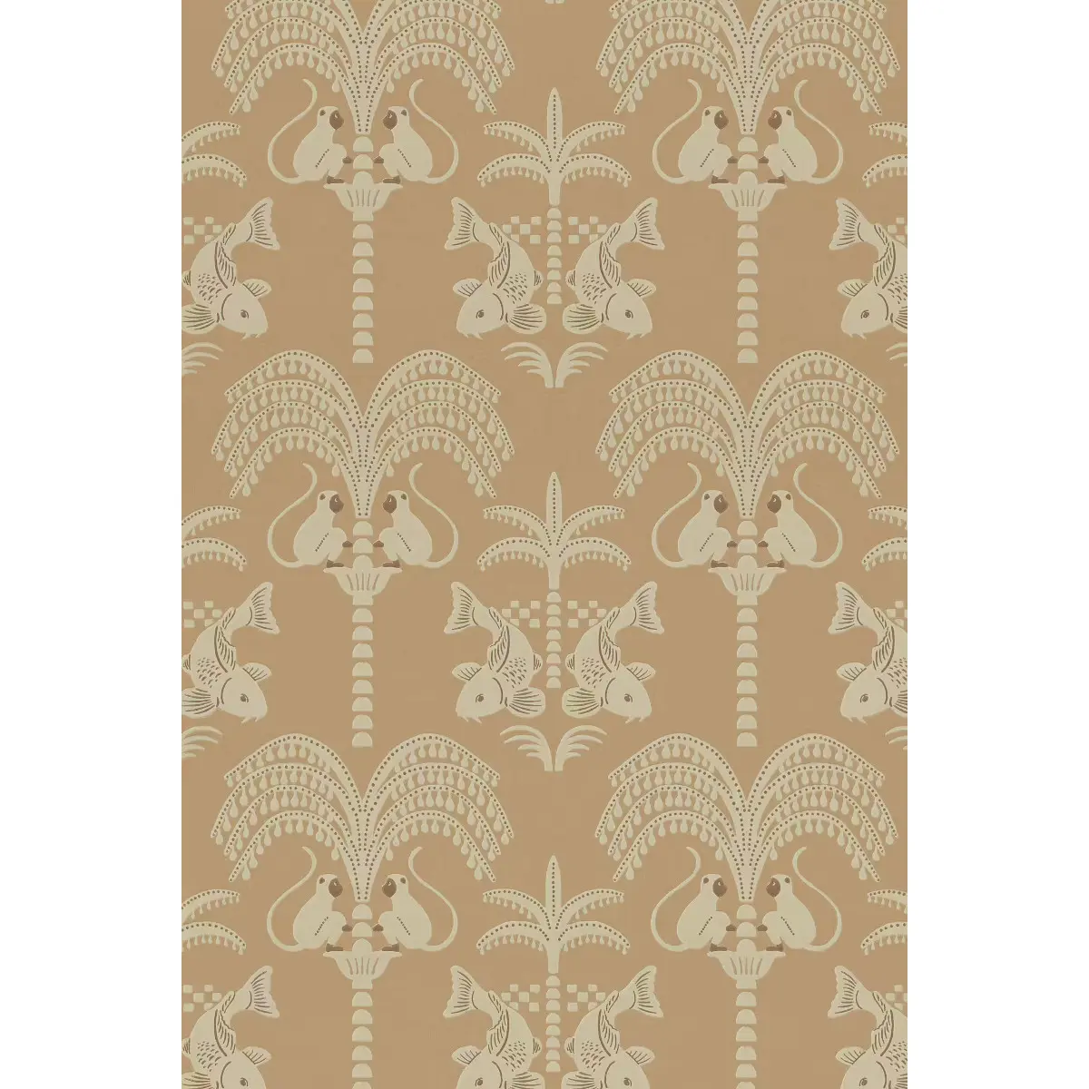 Tapet Sunset Gold Brown Tobacco