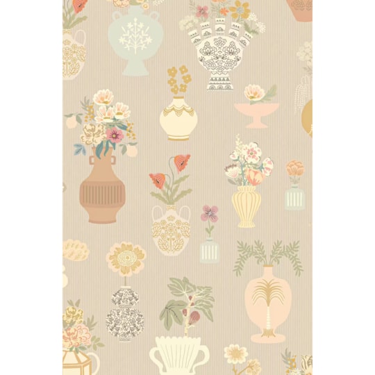 Tapet Floral Daiquiri Misty Gray