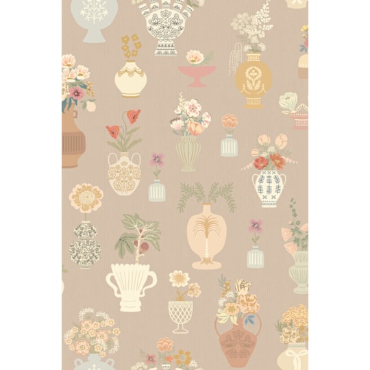 Tapet Floral Daiquiri Veil Merino Brown