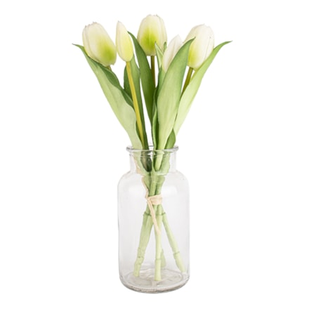 Konstväxt Snittblomma Tulpan Vit, 30cm, 5st