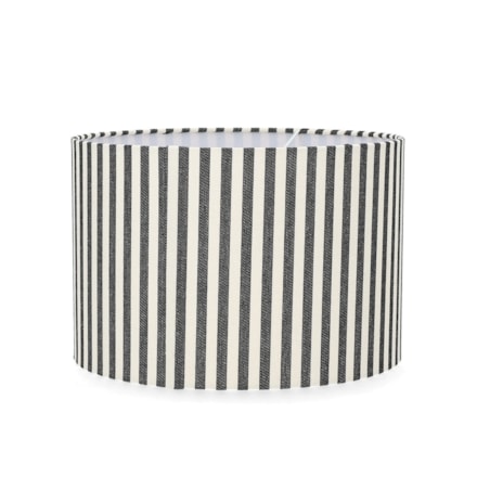 Lampskärm Cylinder Randig Vit, Blå, 300mm