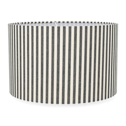 Lampskärm Cylinder Randig Vit, Blå, 400mm