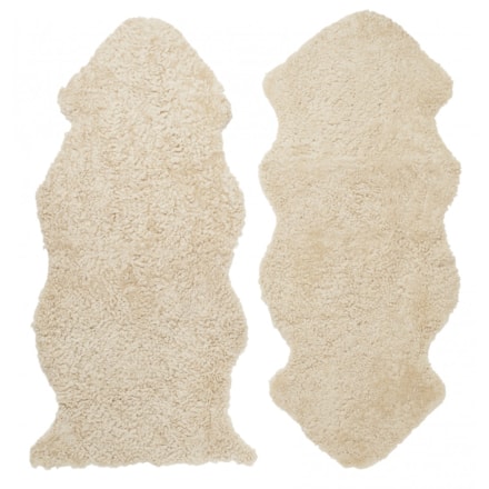 Fårskinn Curly Beige Moonlight, 135x60cm