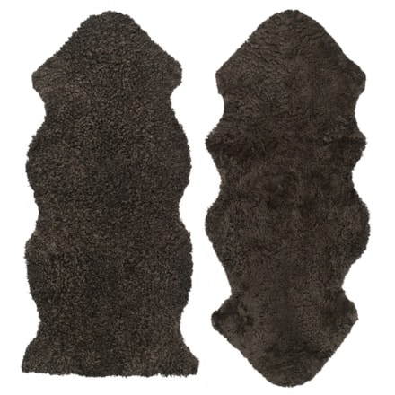 Fårskinn Curly Brown, 135x60cm