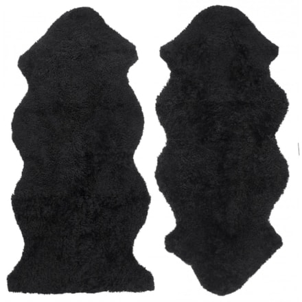 Fårskinn Curly Black, 135x60cm