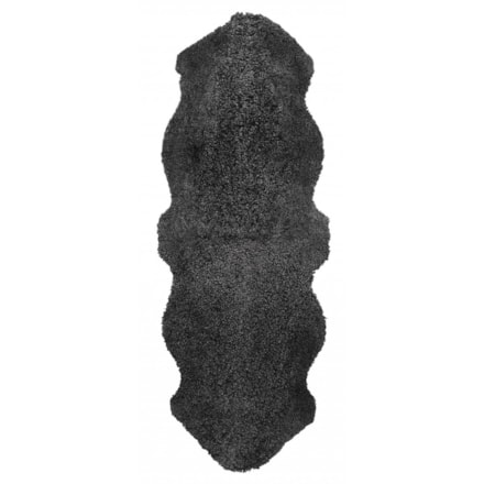 Fårskinn Curly Dark Grey, 180x60cm
