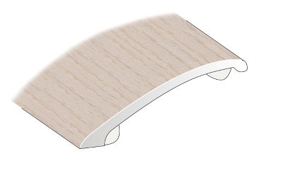 Nivålist Fix Vitkalkad ek Aluminium, 2000x40x10mm