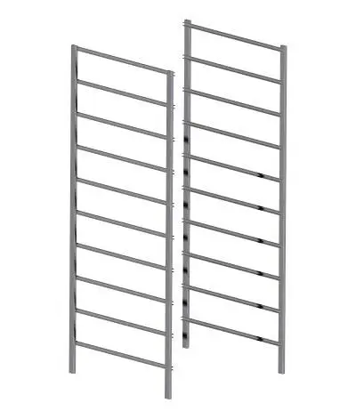 Stativgavel för Trådbackar Mini 10-skenig Silver